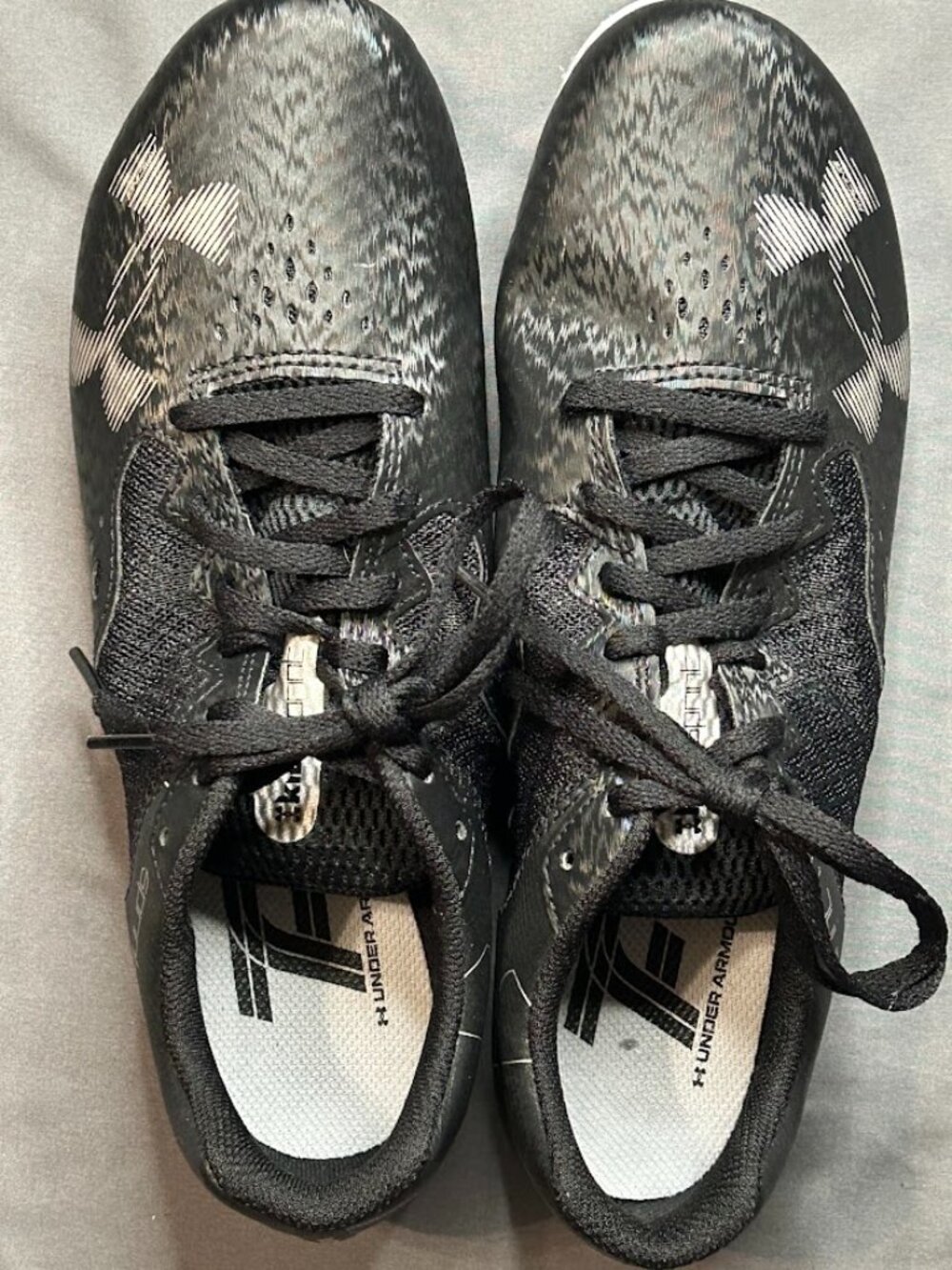 Under Armour Kick Sprint 3 Track Spikes Black Mens 9.5 Womens 11 NWOT w Key